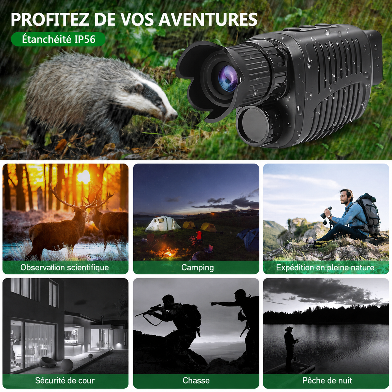 Monoculaire de Vision Nocturne HD