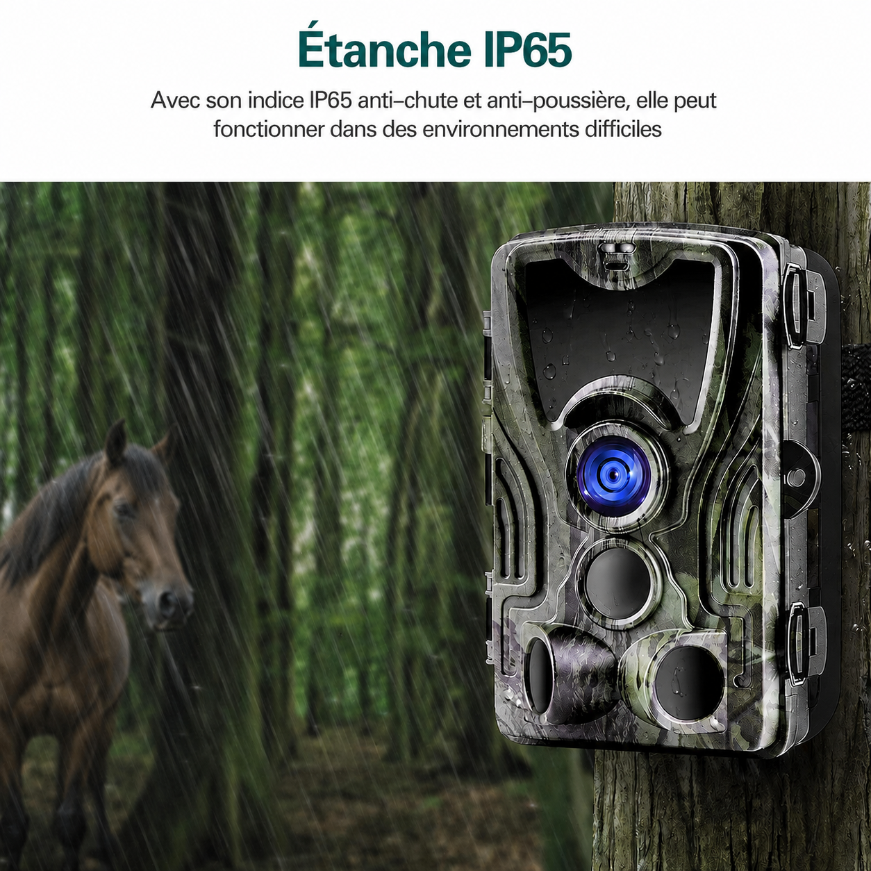 Caméra de Chasse avec Écran LCD Intégré & Vision Nocturne Infrarouge