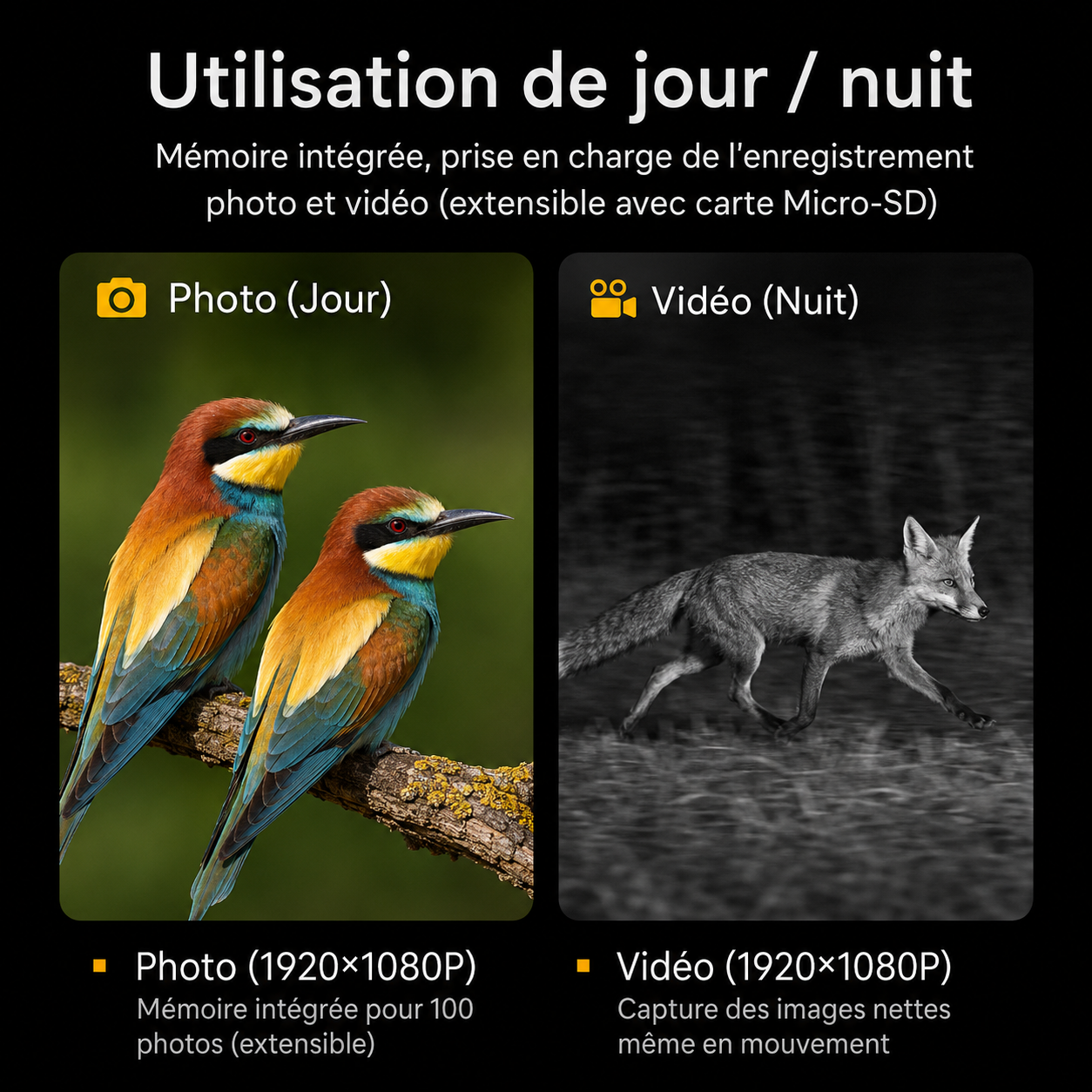 Jumelles de Vision Nocturne - Autonomie 3 heures