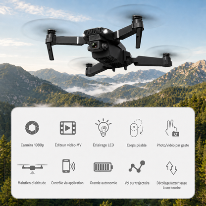 Drone 1080P WiFi Pliable – Premier Drone