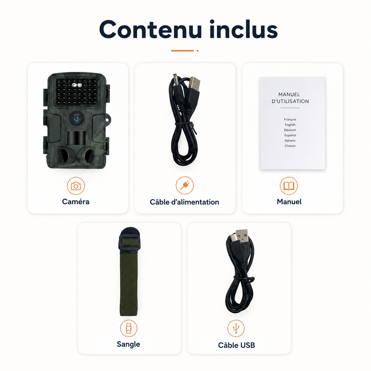 Caméra de Chasse WiFi  Full HD 1080p & Photos jusqu’à 32 MP