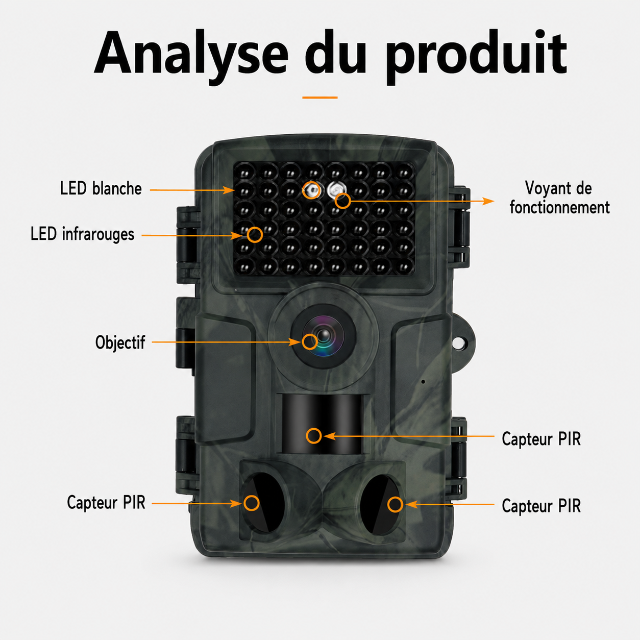 Caméra de Chasse WiFi  Full HD 1080p & Photos jusqu’à 32 MP