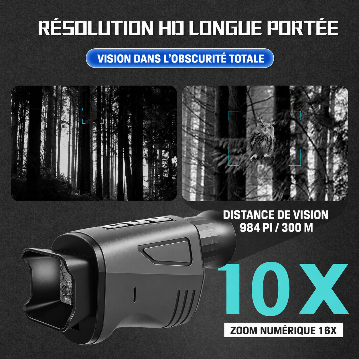 Monoculaire de Vision Nocturne HD